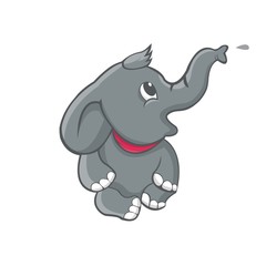 illustration of cute baby elephant