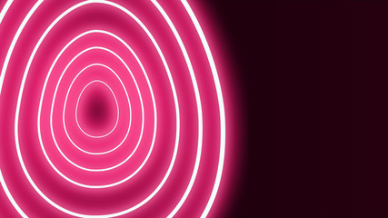 Easter egg made of neon in pink and white. Happy Easter.