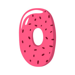 Watermelon Alphabet Sign on the white background - vector illustratiion