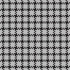 Knitted seamless checkered pattern tweed