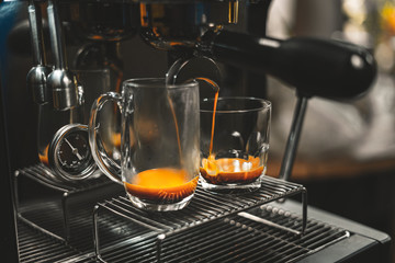 Coffee-Make coffee from the machine at home,Coffee in a cup