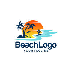 beach logo vector