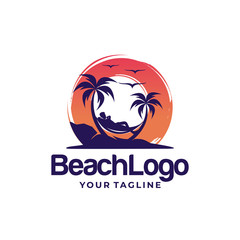 beach logo vector