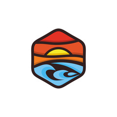 beach logo vector