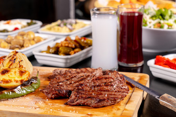 steak and raki menü