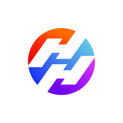 Letter h logo design vector