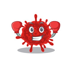 A sporty buldecovirus boxing mascot design style
