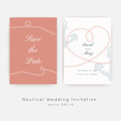 Nautical wedding vector design