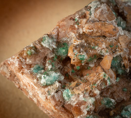 Pink and green geode