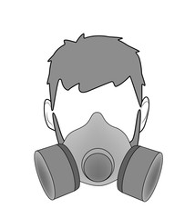 a man in a medical mask. prevention of coronovirus infection. medical advice. vector illustration.