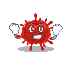 A picture of buldecovirus in a Super hero cartoon character