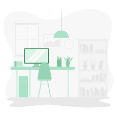 Fototapeta premium Workspace in the home, freelance working at home, stay at home