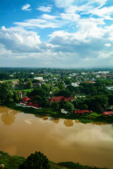 Fototapeta na wymiar Thailand Chiang Mai : Aerial view of Chiang Mai City