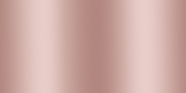 Rose gold foil texture background. Realistic rose golden elegant, shiny and metal gradient template for rose gold border
