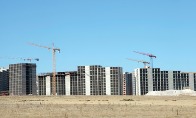 Construction site and development in the city.