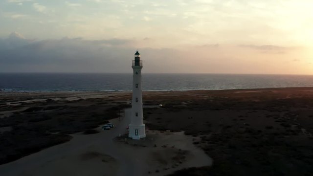 Orbit around California Lighthouse in Aruba
