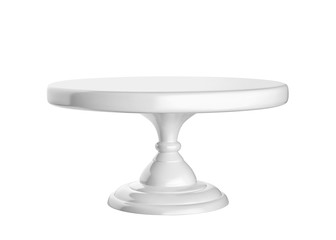 Porcelain cake stand isolated on white background