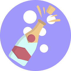 Wedding flat icons set
