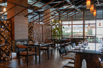 Luxury five stars restaurant stock photo