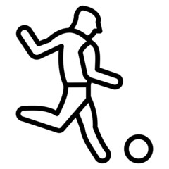 soccer sidefoot shot concept, football shooting drills on white background,  goals to be scored symbol vector icon design