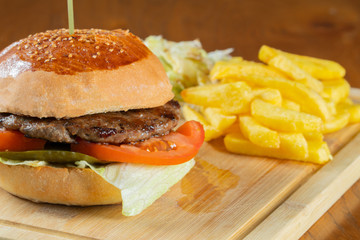 homemade burger