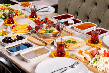 Turkish breakfast stock photo