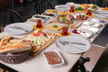 Turkish breakfast stock photo