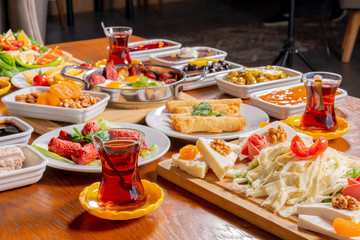 Turkish Breakfast stock photo