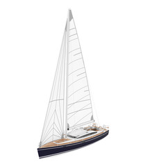Sail Boat Isolated
