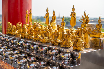 Buddha images and sacred objects Inside Leng Nei Yi 2 Temple  is worshiped by Buddhists very much. Which is a Mahayana sect temple, located in Nonthaburi Thai