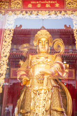 Buddha images and sacred objects Inside Leng Nei Yi 2 Temple  is worshiped by Buddhists very much. Which is a Mahayana sect temple, located in Nonthaburi Thai
