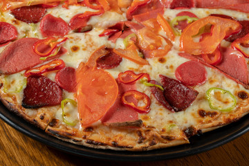 pizza style turksh stock photo