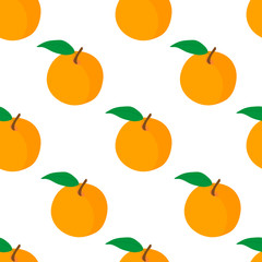 Seamless pattern fruit peaches vector illustration 