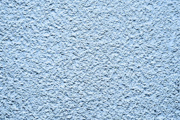 Blue stucco wall background. House exterior design texture. Decorative architecture pattern.
