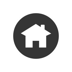 Home icon in flat style. Vector illustration