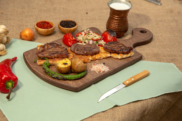 Medium Roasted T-Bone Steak stock photo