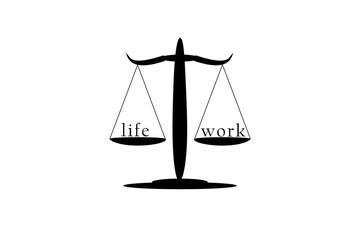 words life and work balancing in scales