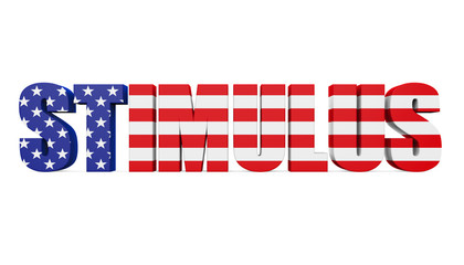 Economic Stimulus with Flag of the United States