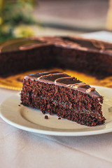 chocolate and apricot cake