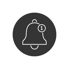 Notification line icon. Vector bell icon
