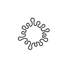 Virus, microbe, bacterium line bicon isolated on white. Vector line icon