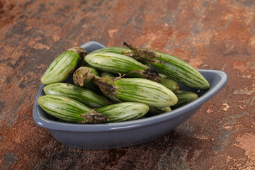 Green asian eggplant