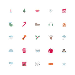 bundle of winter set icons