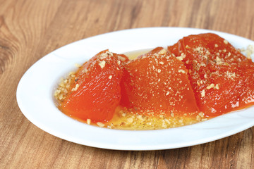 pumpking dessert from turkish cuisine