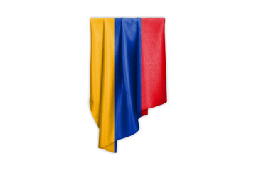 Armenia Flag with a beautiful glossy silk texture with selection path - 3D Illustration