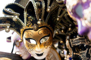 typical Venetian masks to avoid being recognized