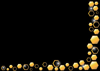 Orange, gold home combs  pattern. Backgraund.