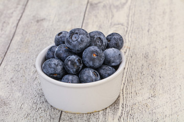 Sweet fresh juicy blueberries heap