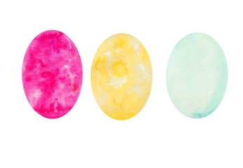 set of easter eggs isolated on white