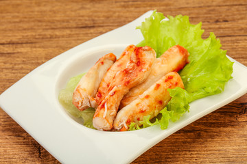 Natural luxury crab meat fillet